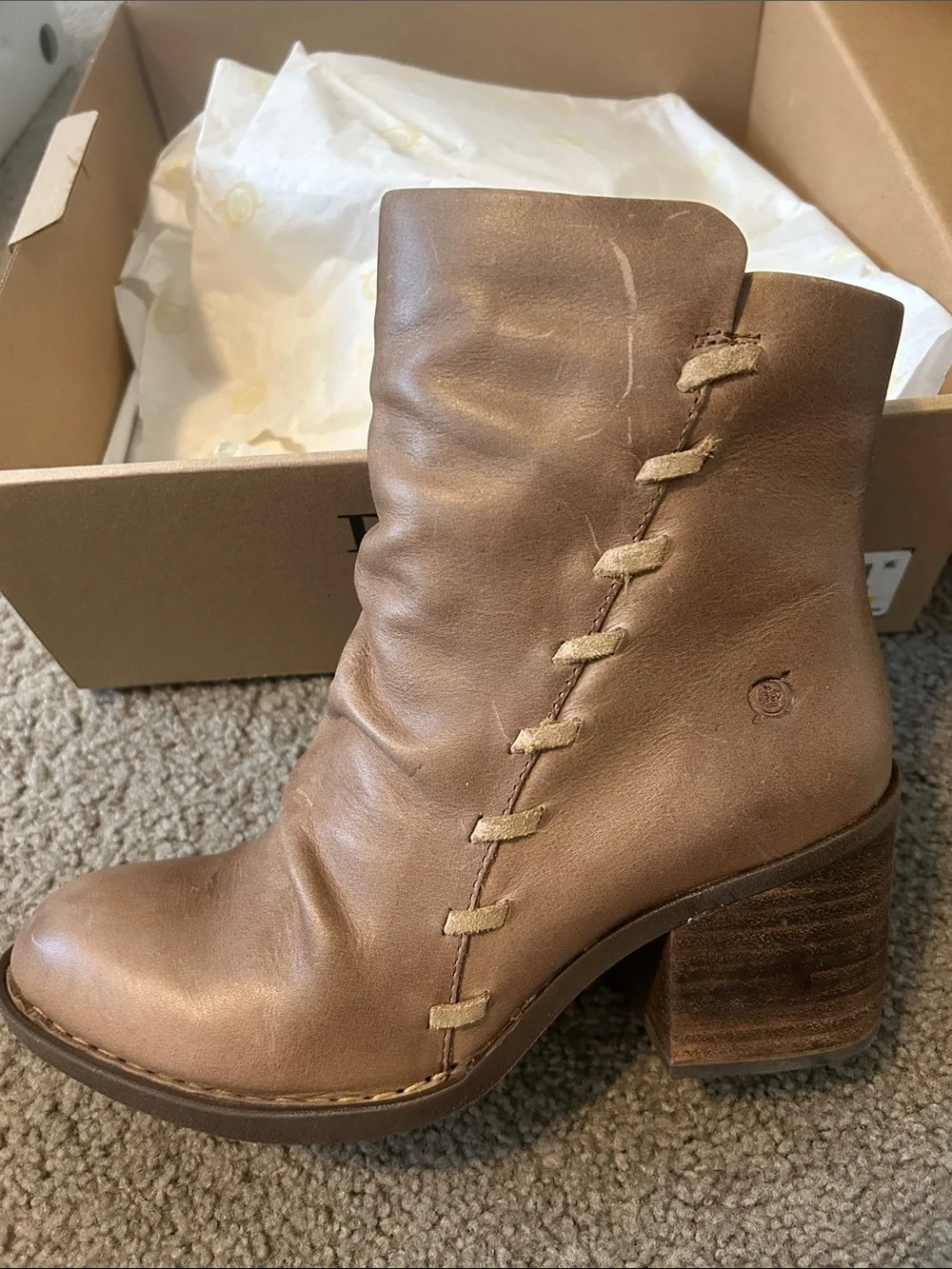 BORN Toni Leather Heeled Boots 8.5 - Picture 6 of 11